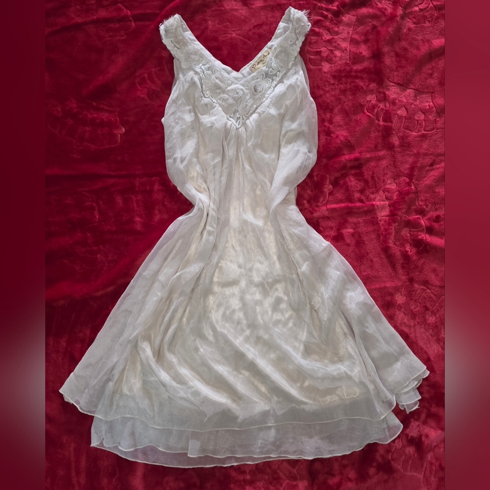 Vintage  Pretty Angel Layered Silk Blend Dress - Whimsigoth Boho Fairy